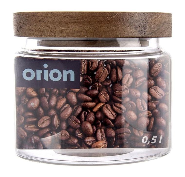 Orion, pojemnik na produkty sypkie, szklany z pokrywką i uszczelką, 500 ml