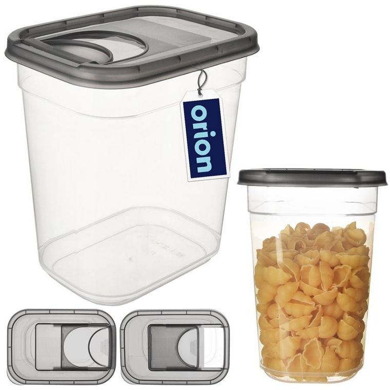 Orion, pojemnik na produkty sypkie z dozownikiem, grey, 1,9l