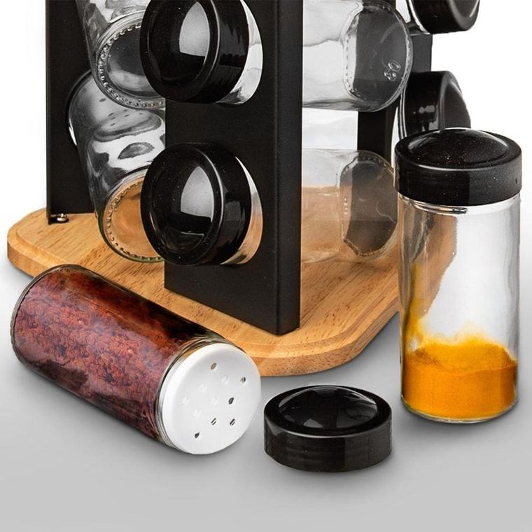 Orion, pojemnik szklany na przyprawy, z dozownikiem