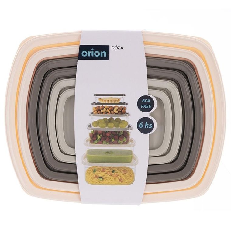Orion, pojemniki na żywność z pokrywką, 6 szt.