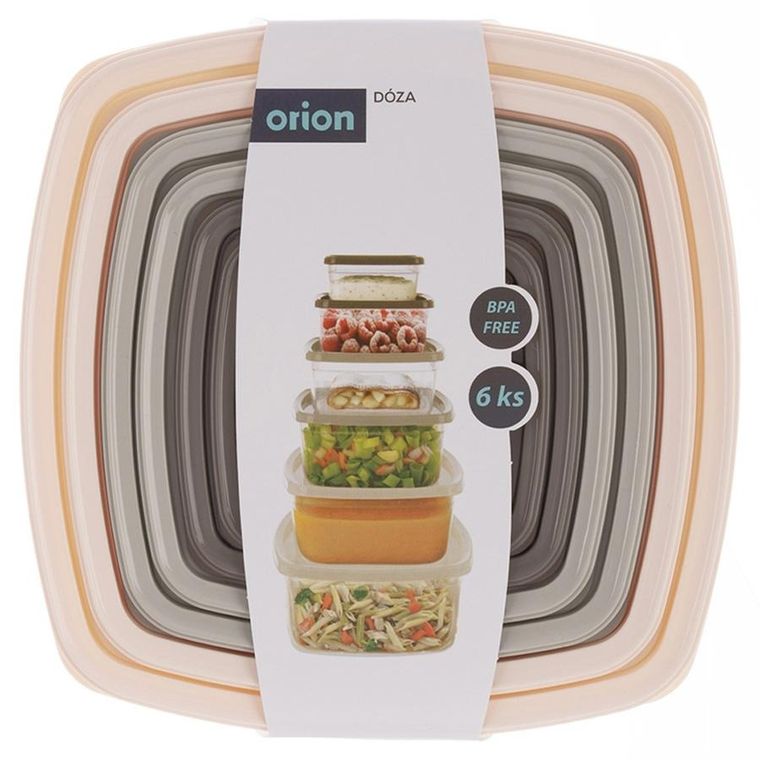 Orion, pojemniki na żywność z pokrywką, 6 szt.