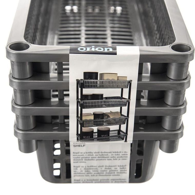 Orion, regał 4-poziomowy, wąski