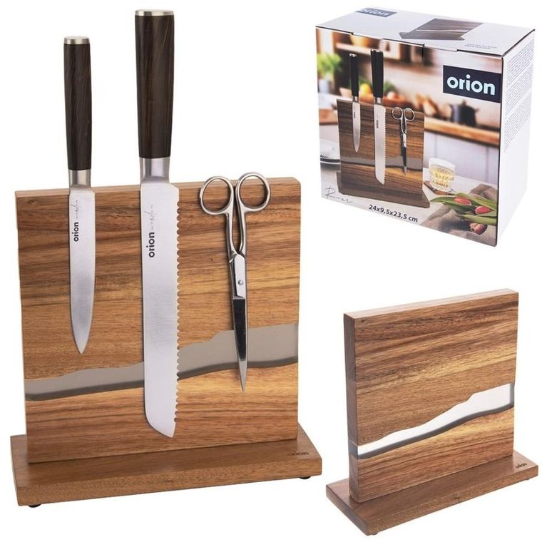 Orion, River, drewniany stojak na noże, magnetyczny