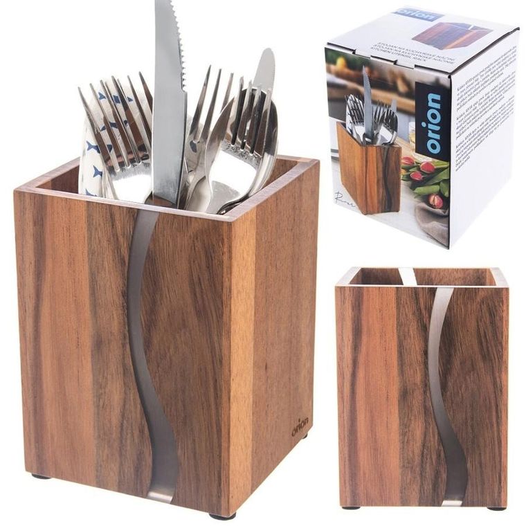 Orion, River, stojak na przybory kuchenne, drewniany