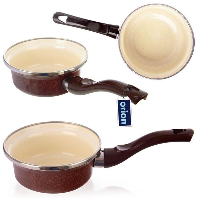 Orion, rondel emaliowany, brown, 12 cm, 350 ml