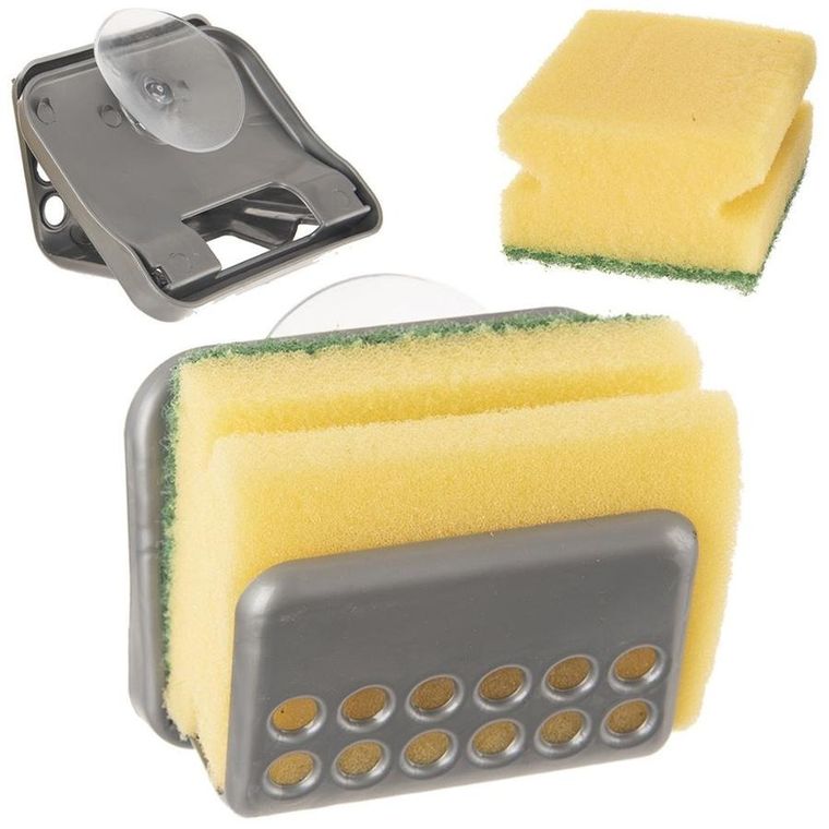 Orion, uchwyt na gąbkę do naczyń, szary