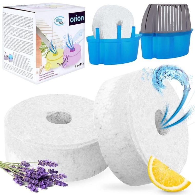 Orion, Ultra Fresh, wkład do pochłaniacza wilgoci, tabletki, lawendowy i cytrynowy, 2-450g