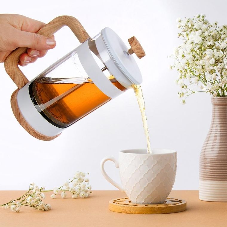 Orion, Whiteline, zaparzacz tłokowy do kawy i herbaty szklany, 650 ml