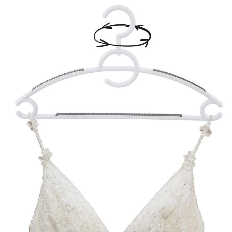 Orion, wieszaki na ubrania, obrotowe, antypoślizgowe, białe, 4 szt.