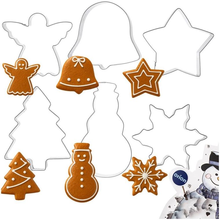 Orion, wykrawacze do ciastek, stalowe, 6 szt.