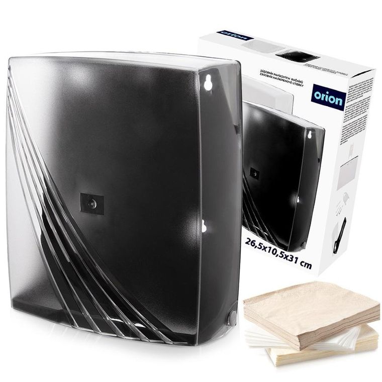 Orion, ZZ, podajnik na ręczniki papierowe, przezroczysty, 26,5-10,5-31 cm