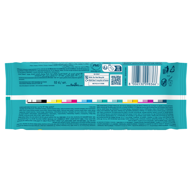 Pampers, Fresh Clean, chusteczki nawilżane dla dzieci, 1-52 szt.
