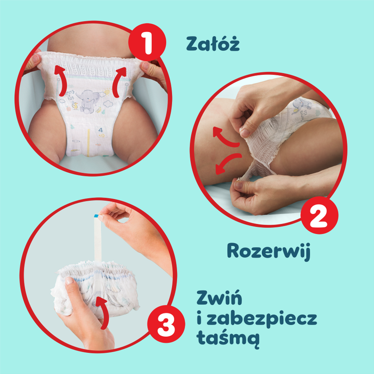 Pampers, Premium Care, pieluchomajtki, rozmiar 4, 9-15 kg, 38 szt.