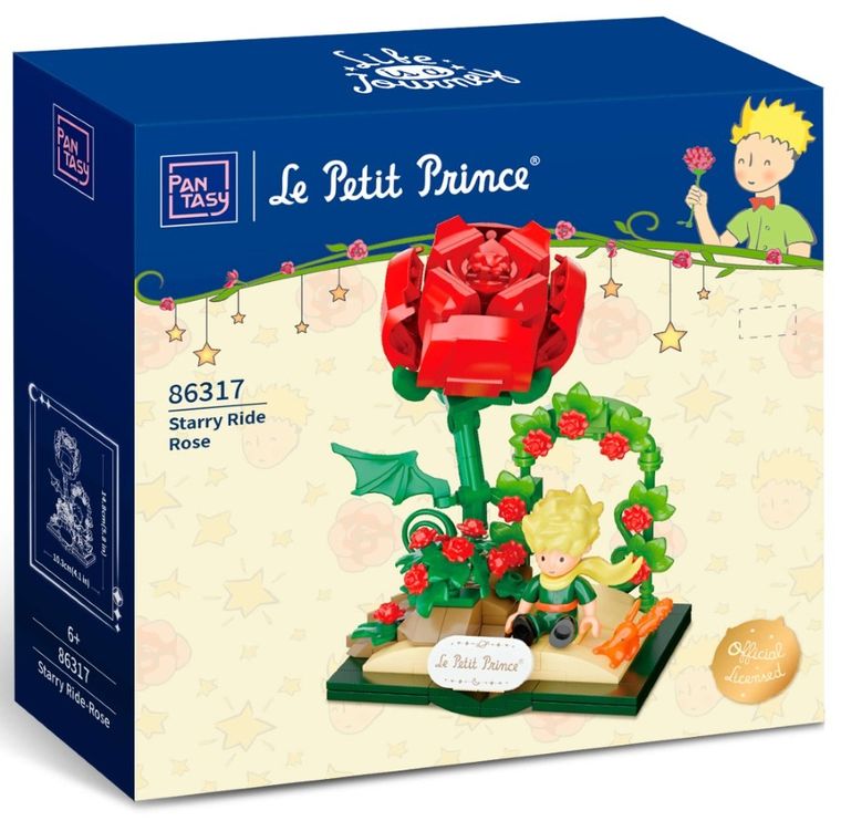 Pantasy, Mały Książę, Gwiezdna podróż, róża, klocki konstrukcyjne, 196 elementów