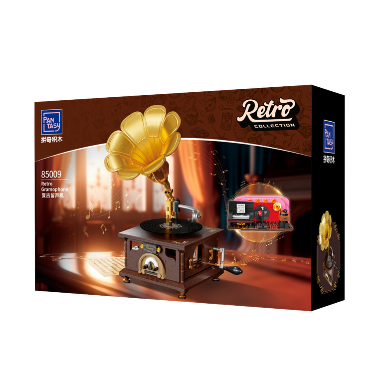 Pantasy, Retro, gramofon, klocki konstrukcyjne, 662 elementy