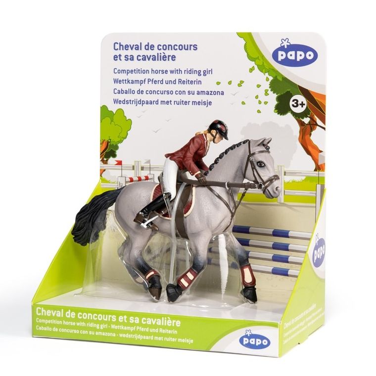 Papo, Koń z amazonką na zawodach, figurka