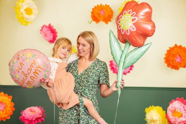 PartyDeco, balon foliowy, kwiatek, 53-96 cm