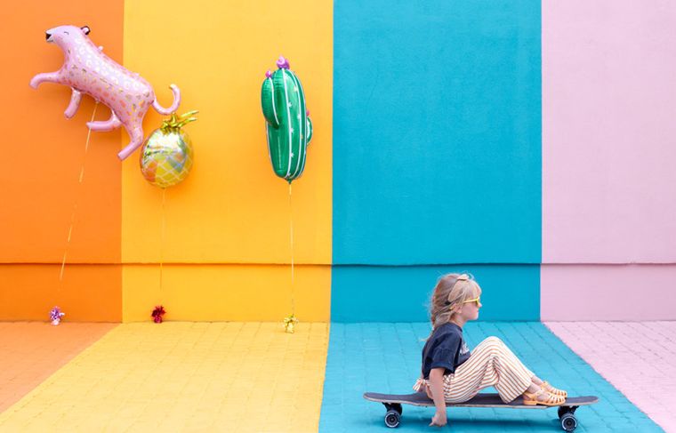 PartyDeco, balon foliowy Lampart, 114-80 cm, mix, 1 szt.