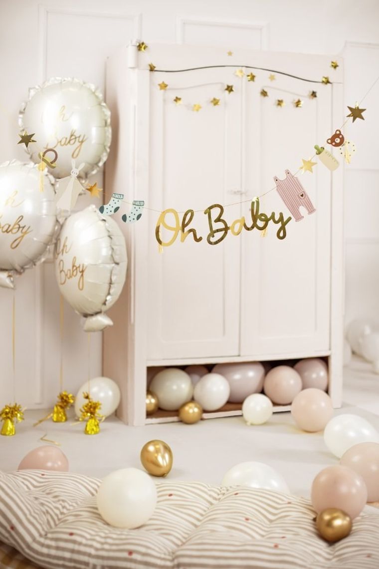 PartyDeco, balon foliowy, oh baby, 53-69 cm