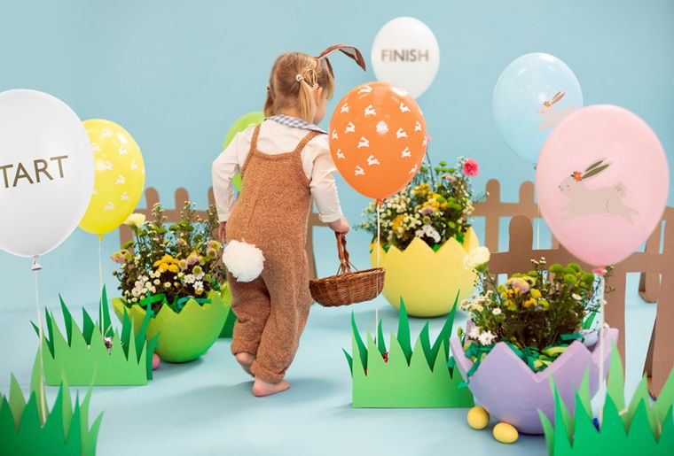 PartyDeco, balony 30 cm, Egg hunt, mix, 7 szt.