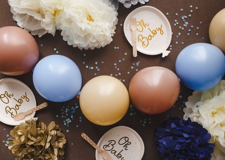 PartyDeco, balony z łącznikiem, jasny niebieski, 33 cm, 20 szt.