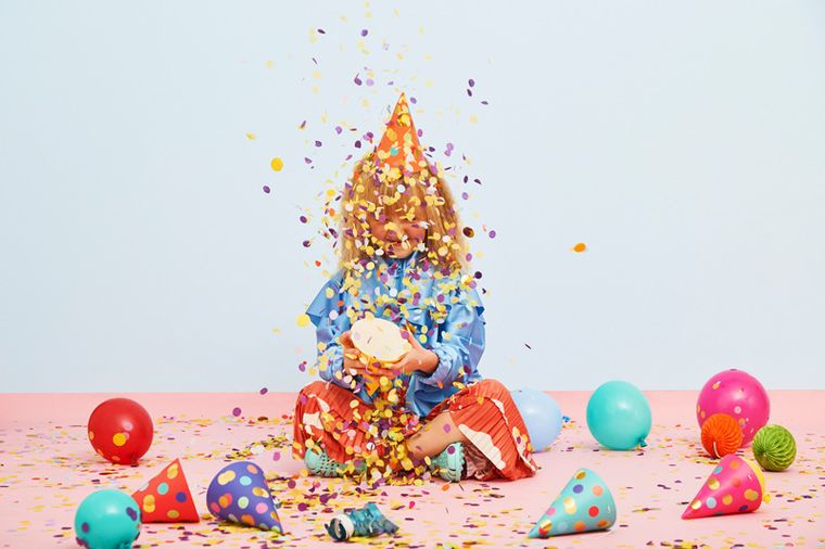 PartyDeco, czapeczki Kropki, mix, 16 cm, 6 szt.