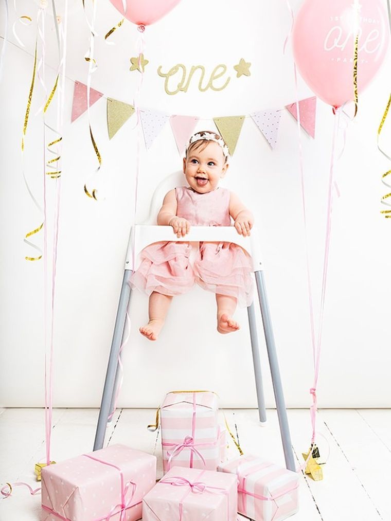 PartyDeco, girlanda 1st Birthday, Flagietki, 1,3m