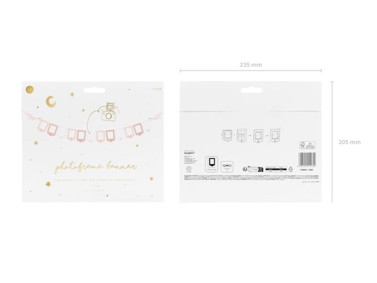 PartyDeco, girlanda na zdjęcia, bocian, 10,5-15 cm