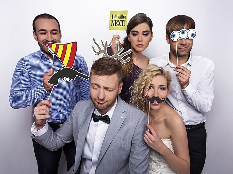 PartyDeco, karteczki, wąsy, 6 szt.