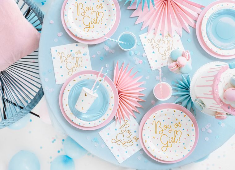 PartyDeco, kubeczki, Boy or Girl, 200 ml, 6 szt.