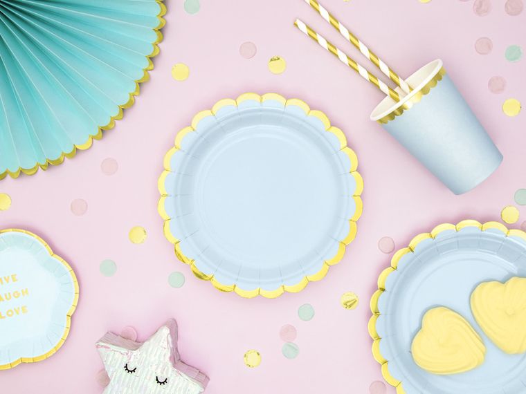 PartyDeco, kubeczki, j. niebieski, 220 ml, 6 szt.