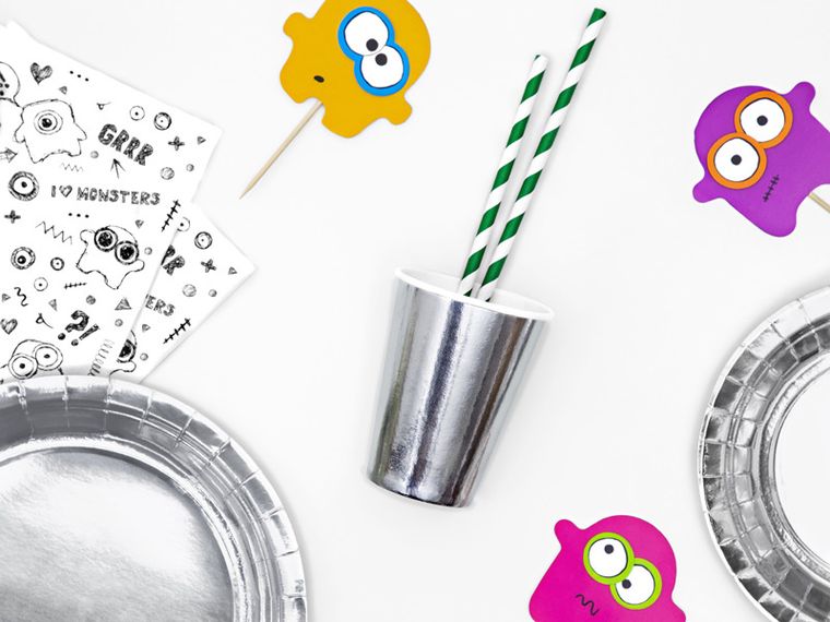 PartyDeco, kubeczki, srebrny, 220 ml, 6 szt.