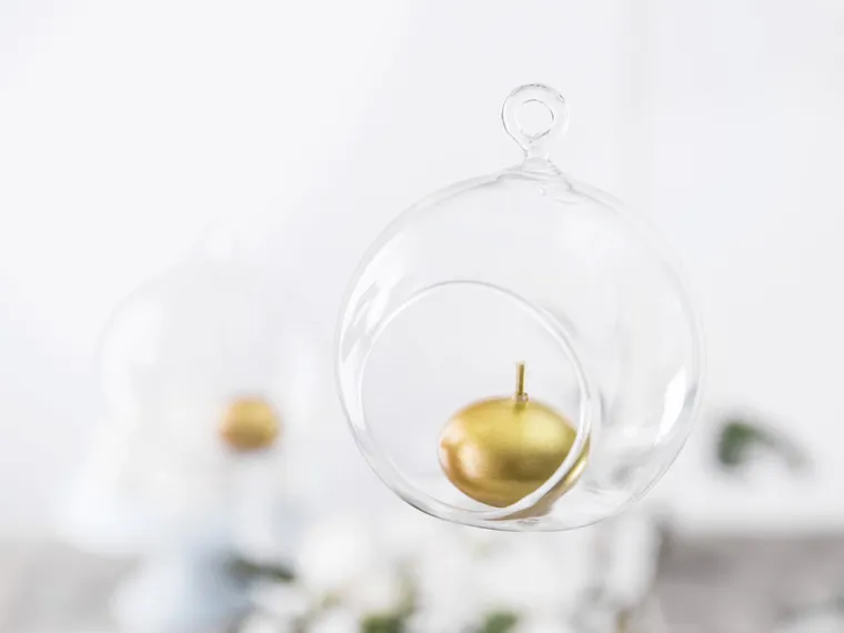 PartyDeco, kule szklane-świeczniki, 10 cm, 4 szt.