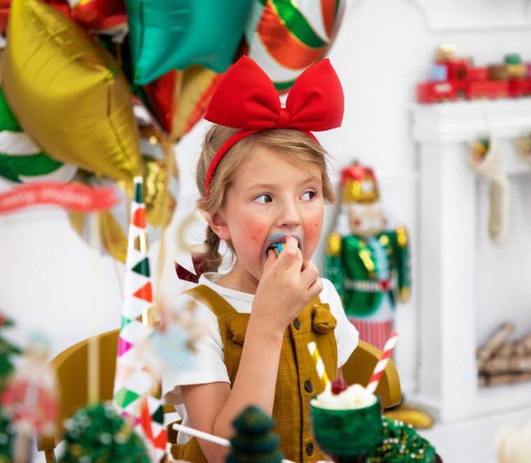 PartyDeco, opaska, kokarda, czerwona, 18-21 cm