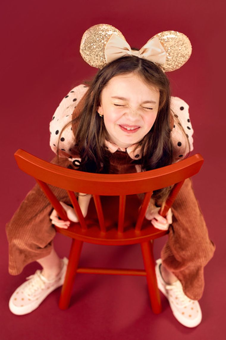 PartyDeco, opaska Myszka, nude, 25-19 cm, 1 szt.