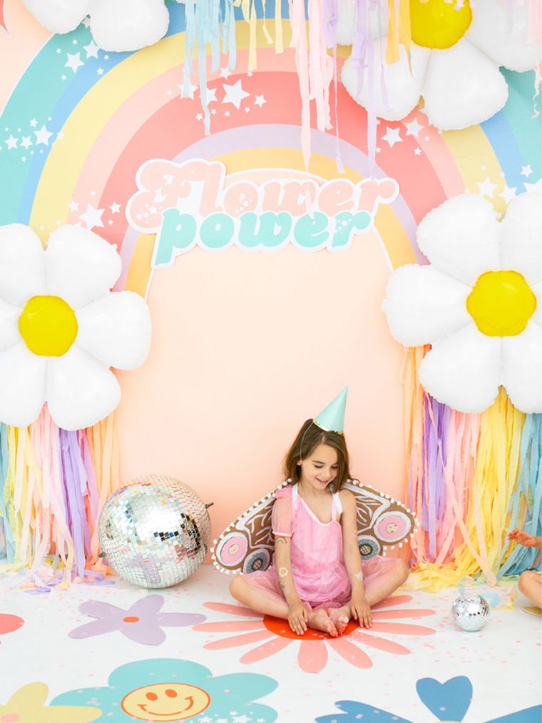 PartyDeco, tatuaże zmywalne Stokrotki, mix, 14 szt.