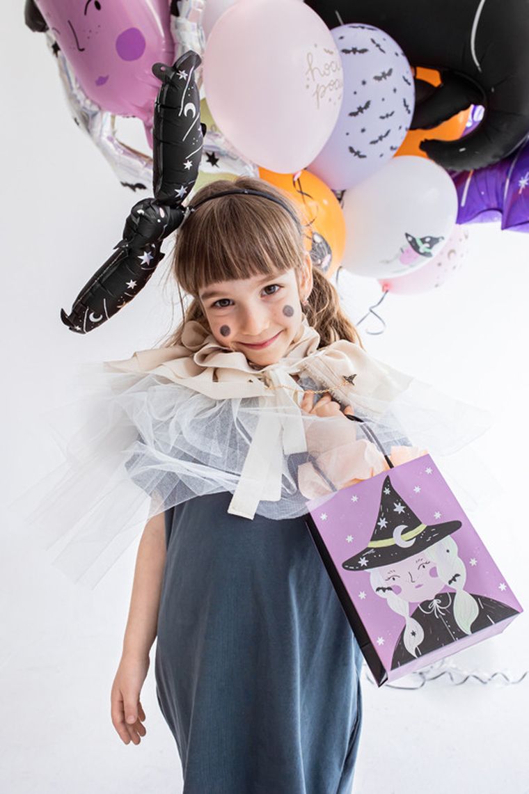 PartyDeco, torebka na prezenty Czarownica, mix, 8-14-18 cm, 1 szt.