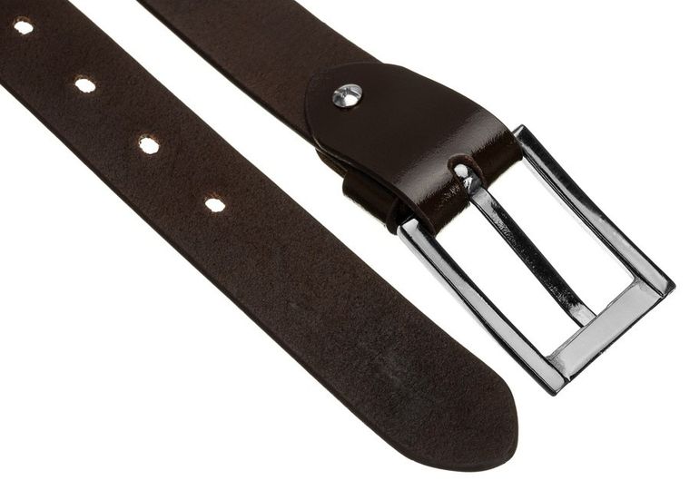 Pasek męski, brązowy, skórzany, Rovicky