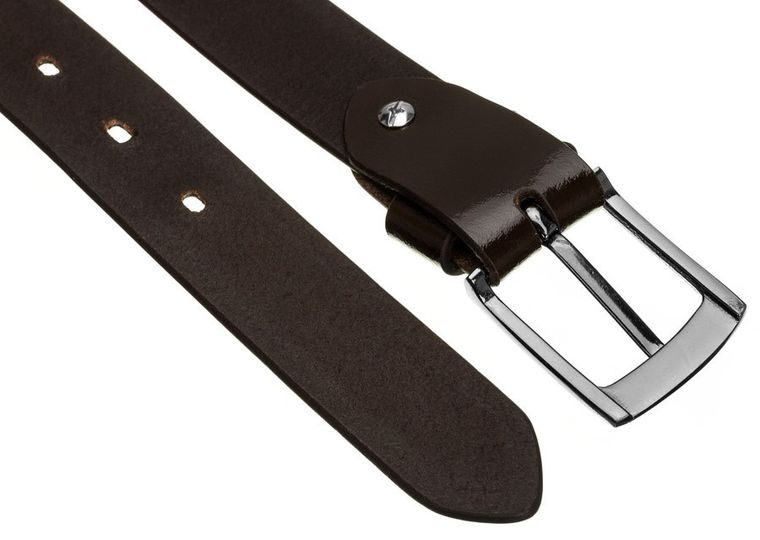 Pasek męski, brązowy, skórzany, Rovicky