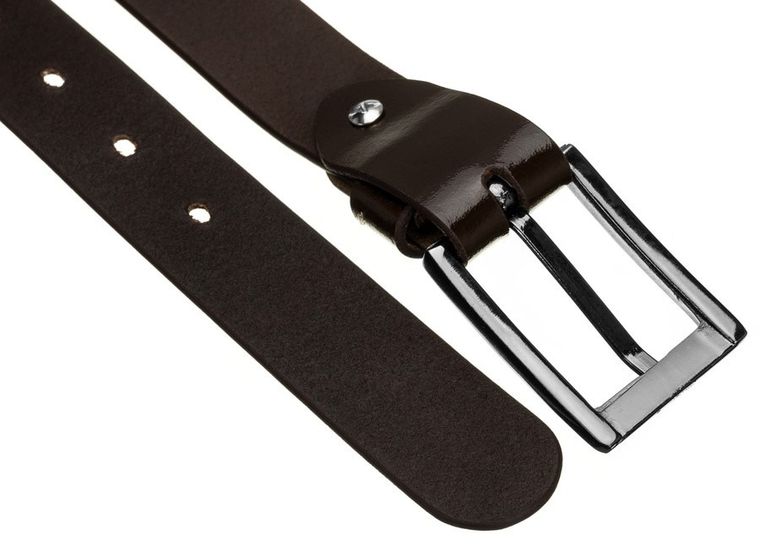 Pasek męski, brązowy, skórzany, Rovicky