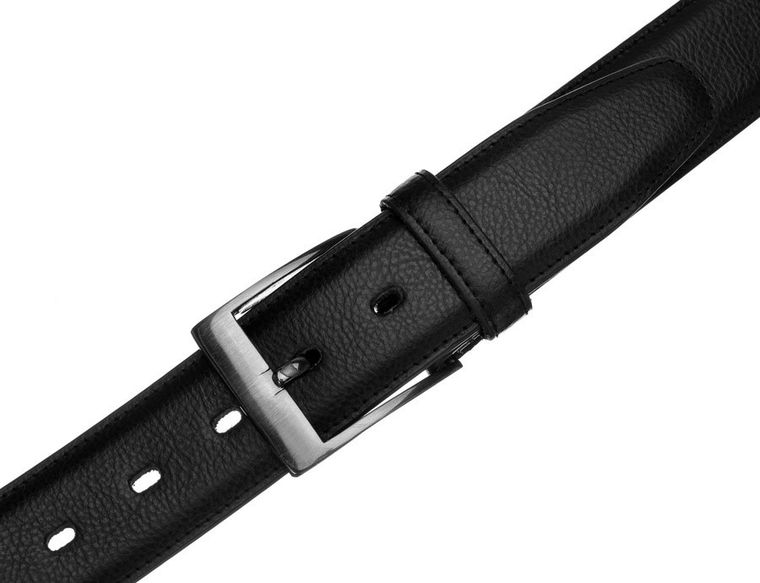 Pasek męski, czarny, skórzany, Rovicky