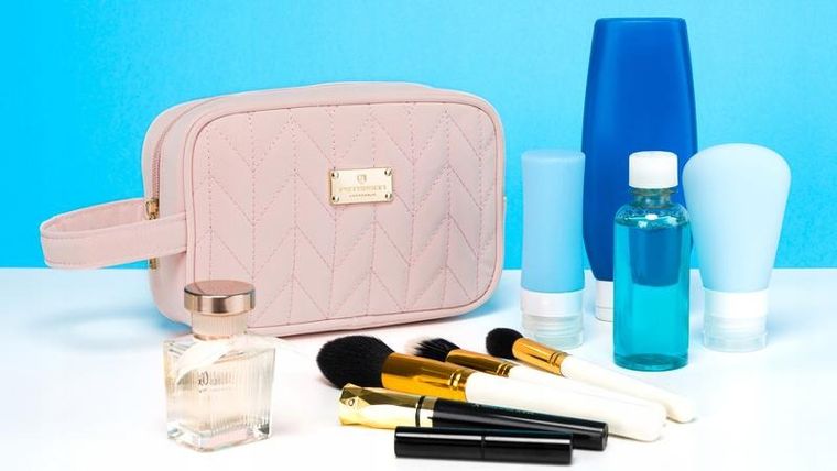 Peterson, kosmetyczka kompaktowa, różowa