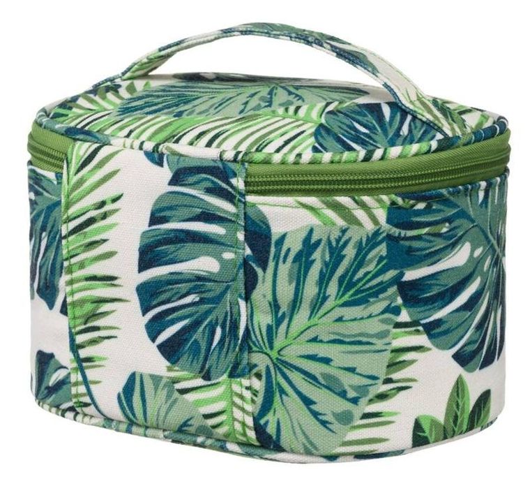 Peterson, kosmetyczka kuferek, liście monstery