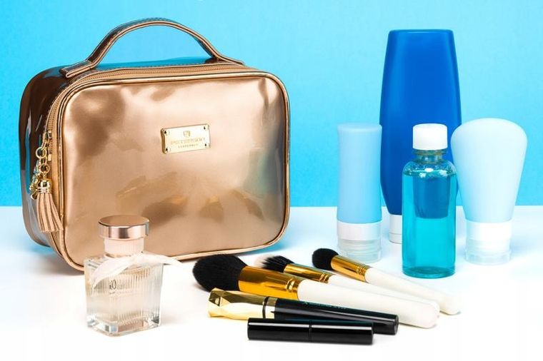 Peterson, kosmetyczka z uchwytem, złota