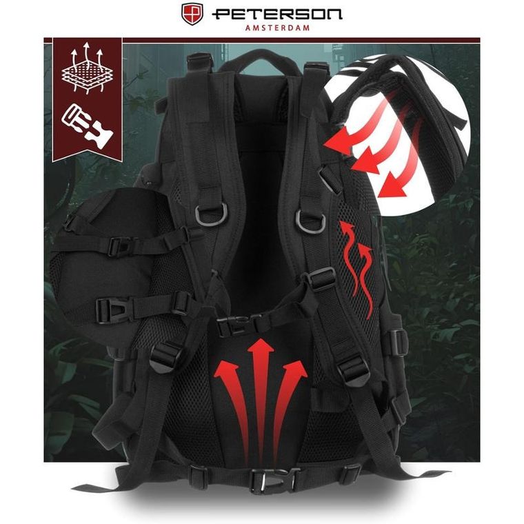 Peterson, plecak militarny, czarny