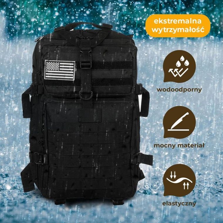 Peterson, plecak militarny, taktyczny, czarny