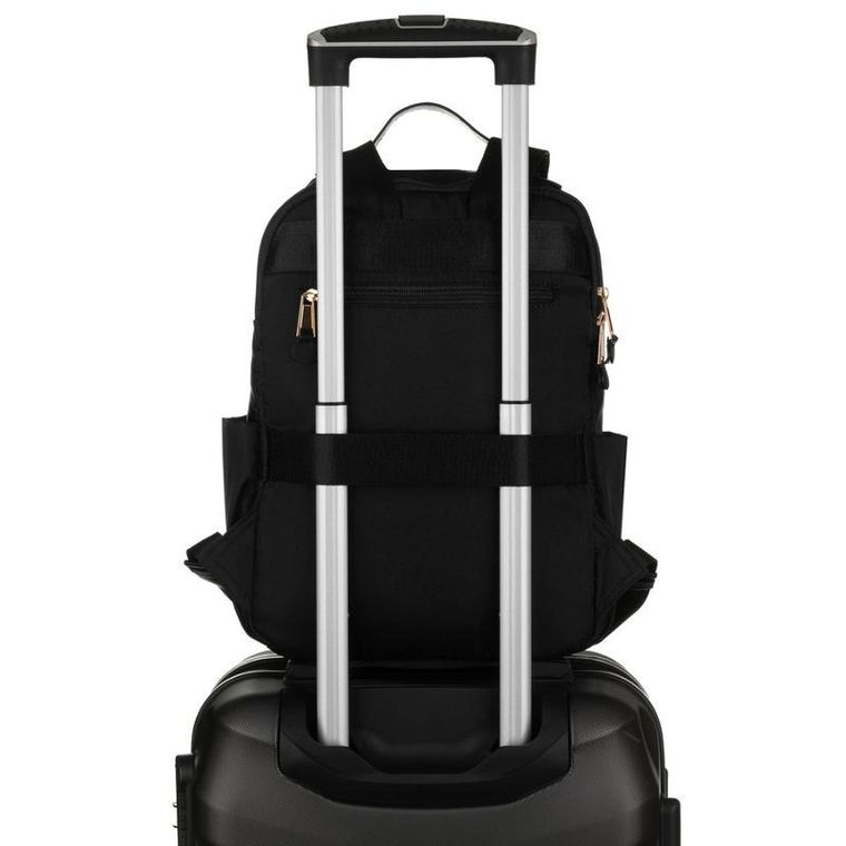 Peterson, plecak z uchwytem na walizkę, nylonowy, czarny