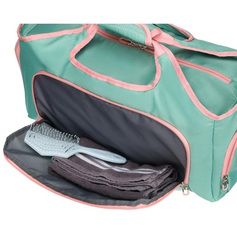 Peterson, torba podróżna, miętowo-różowa