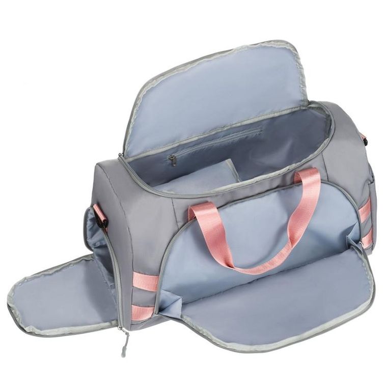 Peterson, torba weekendowo-podróżna, szaro-różowa