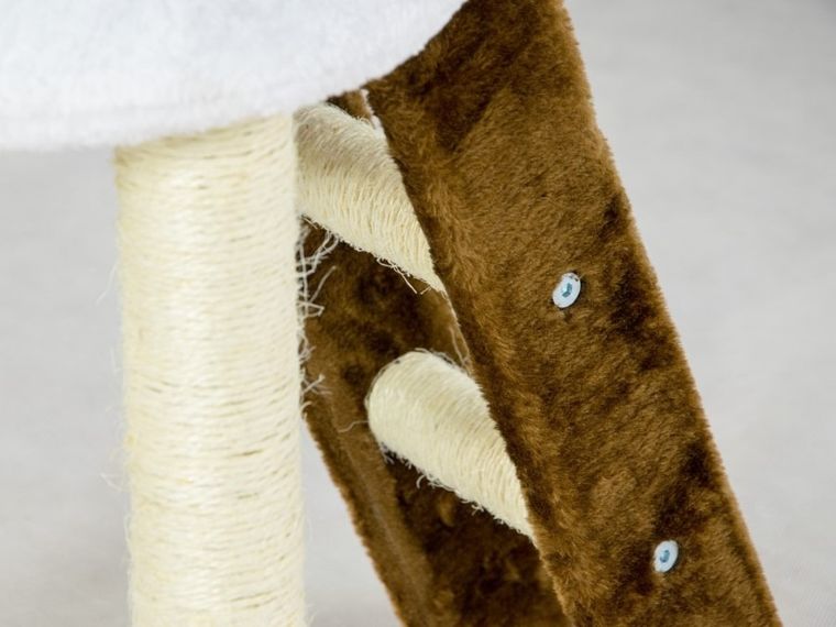 Pethaus, DR-204, drapak, domek dla kota, 138 cm, brązowo-biały